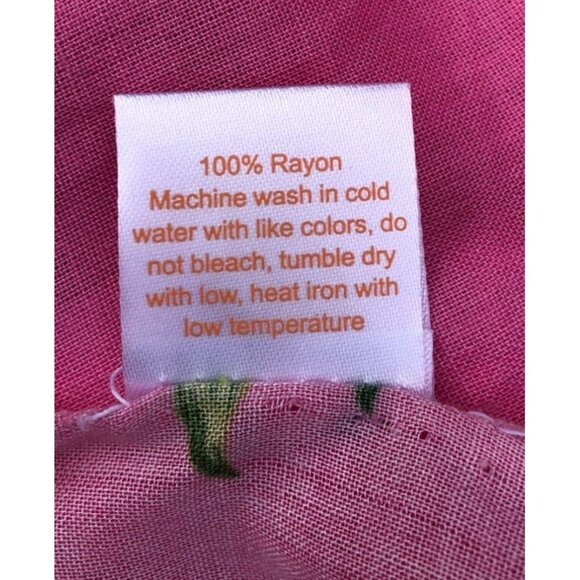 Coco Beach Hawaii Hibiscus Print Sarong in Pink White Green Orange 72 - Picture 5 of 5